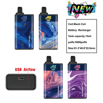 van de Rookwolkvape van 15ml 5000puffs Mesh Coil E Cig de Grote van het de Bosbessenijs Beschikbare Peul 950mah