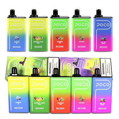 Verstelbare POCO BE5000 puffs wegwerp vape pod met RGB licht