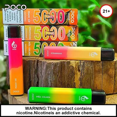 1.2ohm POCO Huge 5000 Puff Bar Wegwerpapparaat 15 ml Vloeibare zout Nicotine 5%