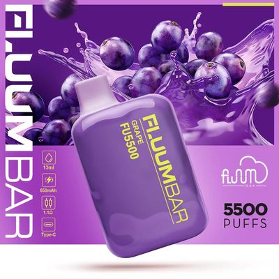 12 ml voorgevulde Fluum Bar 5500 Juice Flavours Wegwerpvape 650mAh