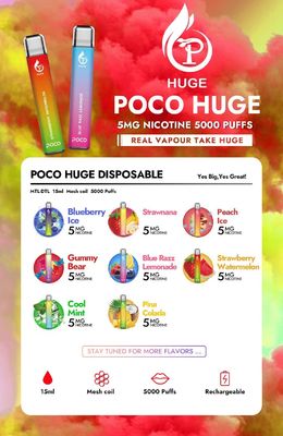 POCO Huge 5000 puffs wegwerpvapen sigaret voor groothandel