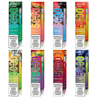 POCO HUGE 5000 inhaals CBD Wegwerp Vape Pen Apparaat 1,2 ohm Met SUS304 Shell