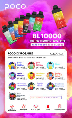 POCO BL10000 Oplaadbare wegwerp vape 20ml 5% Nic 650mAh Mesh Coil Fruit Falvors