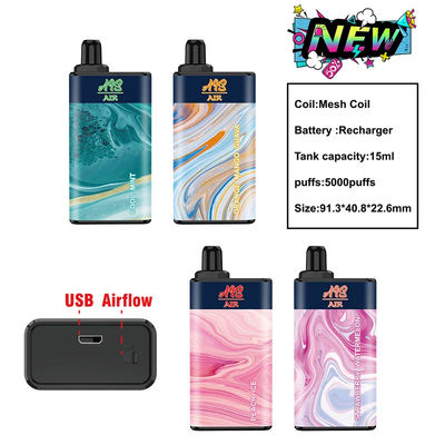 950mAh Ais Lucht 5000 Rookwolkencbd Beschikbaar Vape Apparaat 15ml