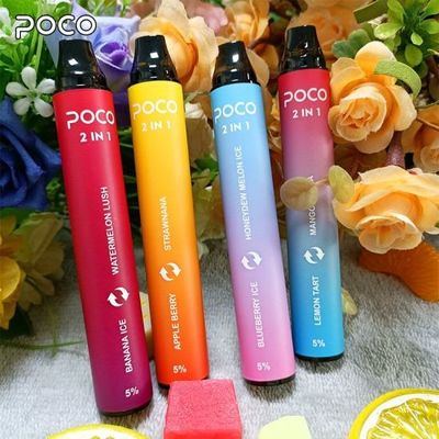 6 ml 2000 Puff Vape Puff Bar Mini POCO 2 in 1 met logo-opdruk