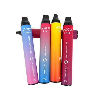 Poco Dubbele 2 in 1 2000 puft van het de Mangoijs van 6.0ml de 950mAh Op smaak gebrachte Pen van Vape Beschikbare