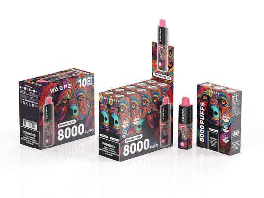 8000Puffs Wegwerp Vape Pen met luchtstroomfunctie en 16 ml E-Liquid voor makkelijk vapen