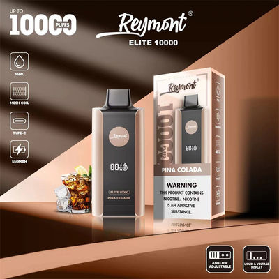 Elite 10000 Puffs Oplaadbaar Wegwerp Vape-apparaat 1,2 ohm Weerstand Mesh Coil 8 Fruit Flavor