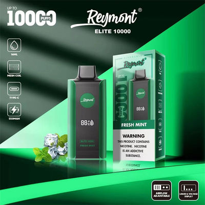 Elite 10000 Puffs Oplaadbaar Wegwerp Vape-apparaat 1,2 ohm Weerstand Mesh Coil 8 Fruit Flavor