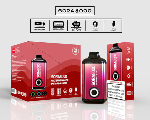Sora 8000 650mah type-C oplaadbare wegwerp Vape Pen 14ml 650mah
