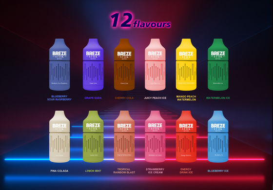 BREZE STIIK BS7500 Eenmalige vape 16 ml Batterij indicator vloeistof indicator