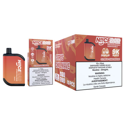 15 ml E-Liquid Capacity Single Vaping Device Niice Bar 9000 met anti-lekkage ontwerp