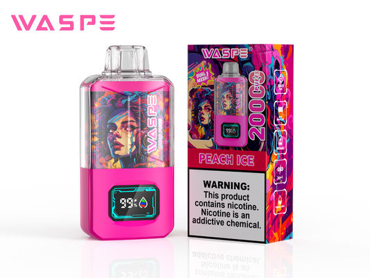 Sus304 Big Puff Vape Met 20000 Puffs 650 Mah Battery Screen Display