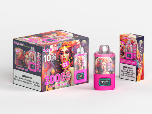 RGB licht grote puff vape batterij 650Mah Sus304 20000Puffs