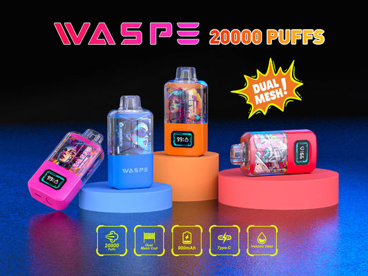 RGB licht grote puff vape batterij 650Mah Sus304 20000Puffs