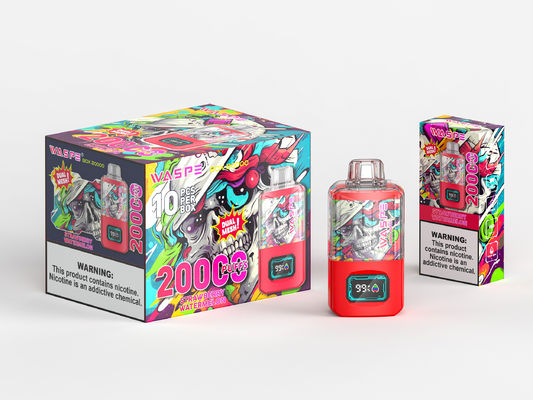 650 Mah Rgb Light Big Puff Vape Met 24 ml Ejuice En 20000 Puffs Sus304 OEM Kleur