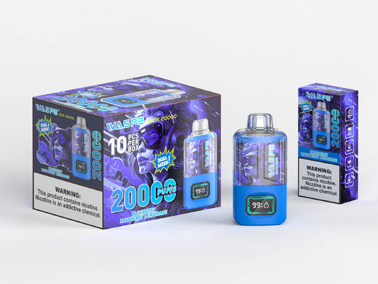 650 Mah Rgb Light Big Puff Vape Met 24 ml Ejuice En 20000 Puffs Sus304 OEM Kleur