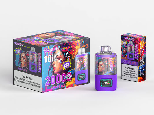 650 Mah Rgb Light Big Puff Vape Met 24 ml Ejuice En 20000 Puffs Sus304 OEM Kleur