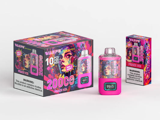 Type C oplaadpoort Big Puff Vape Sus304 24 ml sapcapaciteit met Nic 0% 2% 3% 5%