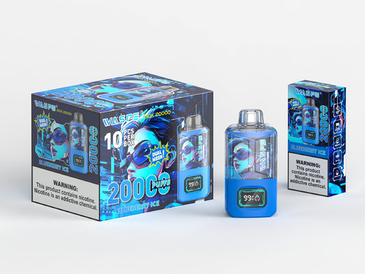 RGB licht grote puff vape batterij 650Mah Sus304 20000Puffs