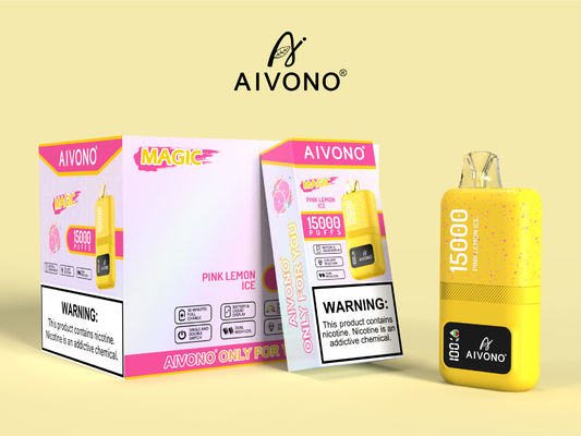 Aanpasbare logo vape pen met 15k puffs oplaadbare slimme vaporizer 0/2/3/5% nicotine sterkte