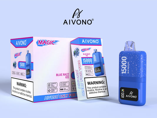 Aanpasbare logo vape pen met 15k puffs oplaadbare slimme vaporizer 0/2/3/5% nicotine sterkte