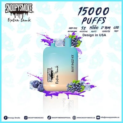 15000 puffs Fruit Flavor Vape Dubbele 18 ml batterij met 650mAh Type C oplaadbare batterij