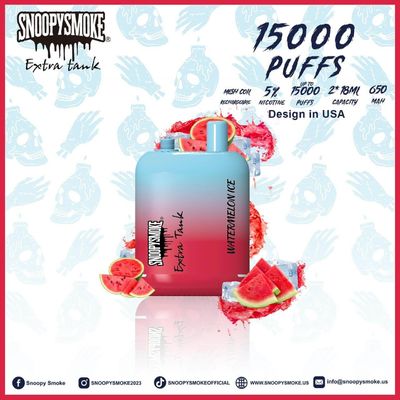 15000 puffs Fruit Flavor Vape Dubbele 18 ml batterij met 650mAh Type C oplaadbare batterij
