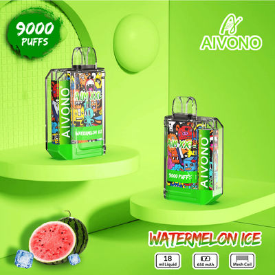Ronde druppelpunt voorgevulde wegwerp vape type C oplaadbare 1,2 ohm spoel 0%/2%/3%5% Nic 9000 puffs