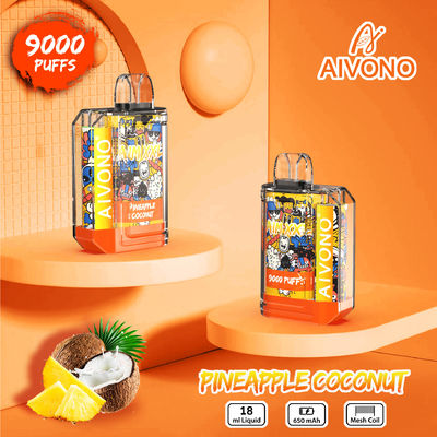 Ronde druppelpunt voorgevulde wegwerp vape 1,2 ohm spoel 19 ml vloeistof type C oplaadbaar