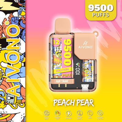 Kinderslot Wegwerp Vape Pen 9500 Puffs 18 ml Voorafgevulde Nicotine Vape met kleurenscherm