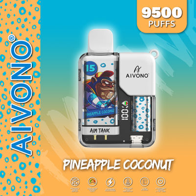 Kinderslot Wegwerp Vape Pen 9500 Puffs 18 ml Voorafgevulde Nicotine Vape met kleurenscherm