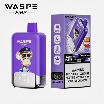 40000 puffs Dubbele smaak WASPE FiHP 40K 36mL Voorgevulde wegwerp vape
